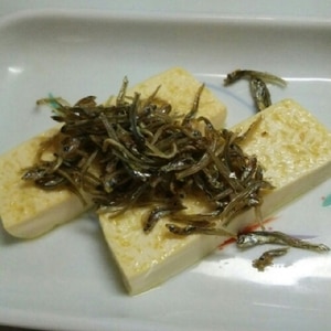 しらすのせ豆腐のバターステーキ